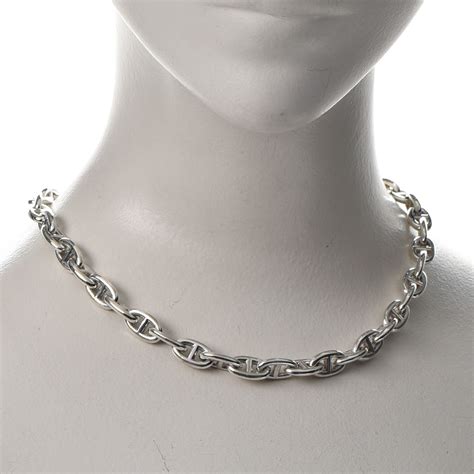 hermes collier chaine d'ancre|hermes chaine d'ancre necklace silver.